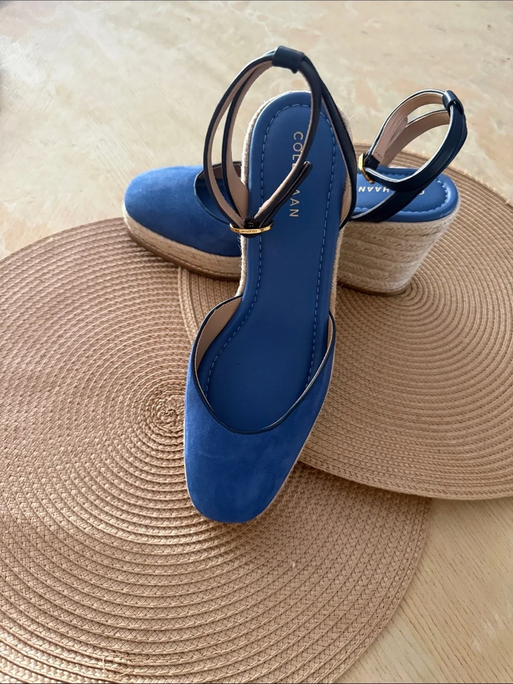 🇺🇸FLASH SALE ! Cole Hann 🔥 Spandrille Suede Kyra cloudfeel wedge sandals